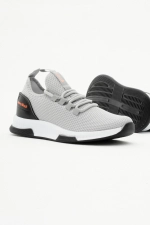 Men Women Smoked Gray Breathable Lightweight Mesh Running Sneakers Photograph-4